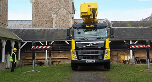 Bronto Skylift S50XDT-J At St Hugh's Charterhouse Parkminster - Facelift Access Hire